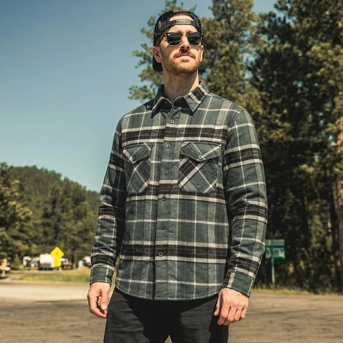 Vintage - Men’s Plaid Motorcycle flannel Shirt