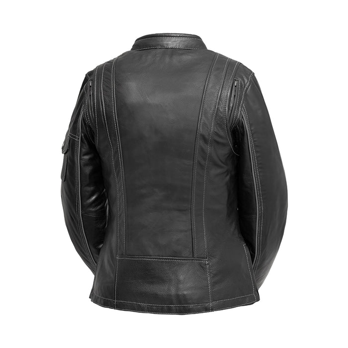 Outlander - Women's Motorcycle Leather Jacket Women's Leather Jacket First Manufacturing Company   