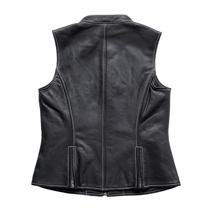 Quinn Women's Club Style Leather Vest - Limited Edition Factory Customs First Manufacturing Company   
