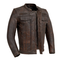 Raider Men's Motorcycle Leather Jacket - Copper Men's Leather Jacket First Manufacturing Company   