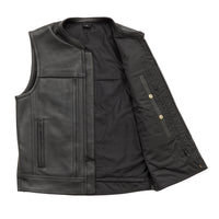 Rampage - Men's Motorcycle Leather Vest Men's Leather Vest First Manufacturing Company   