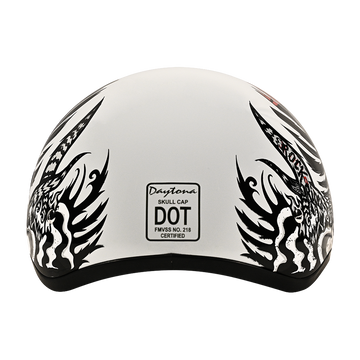 dot skull face motorcycle helmet DOT Approved Daytona Motorcycle Half Face Helmet
