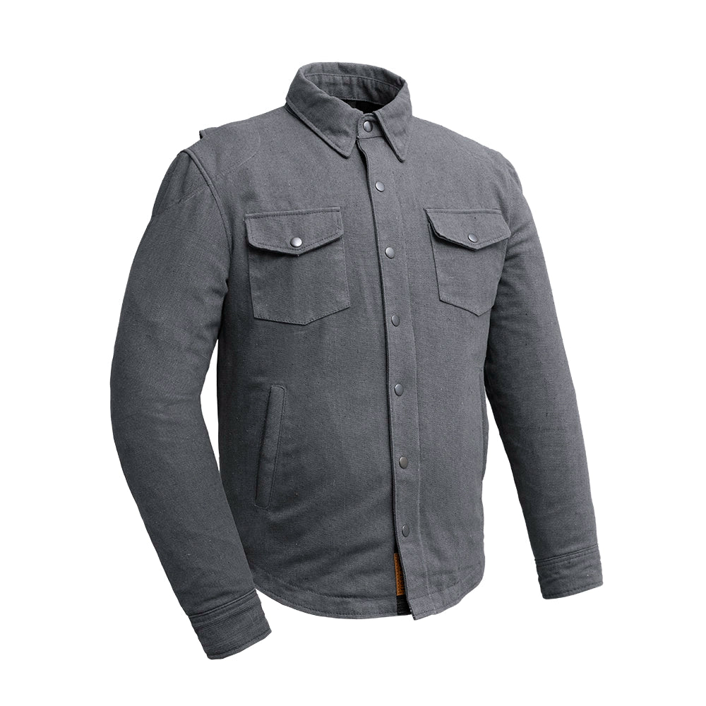 The Moto Shirt - Recycled Canvas Men's Shirt First Manufacturing Company Gray S 