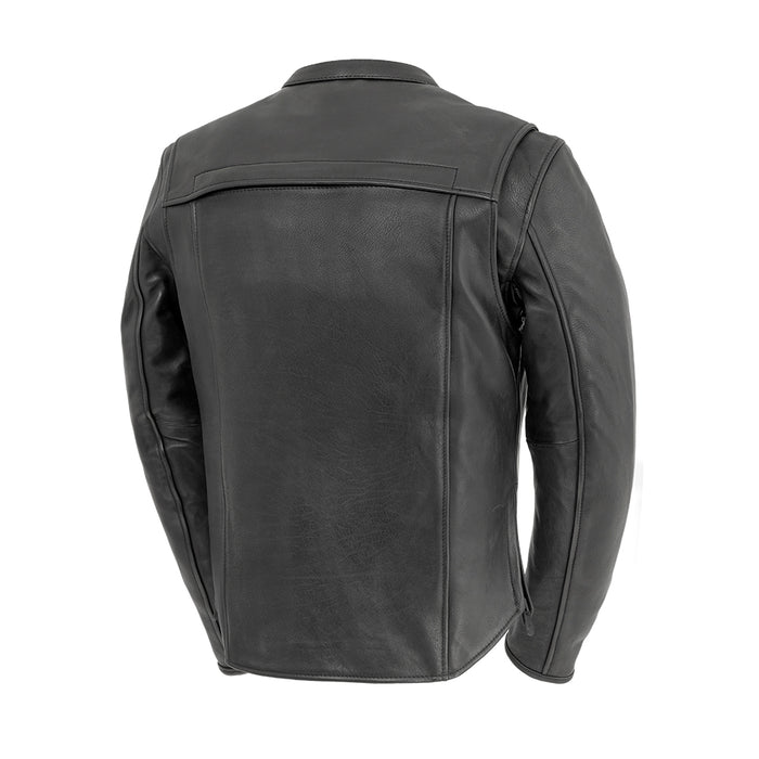 Revolt Men's Motorcycle Leather Jacket Men's Leather Jacket First Manufacturing Company   