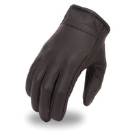Roadway - Men's Leather Motorcycle Gloves Men's Gloves First Manufacturing Company XS Black 