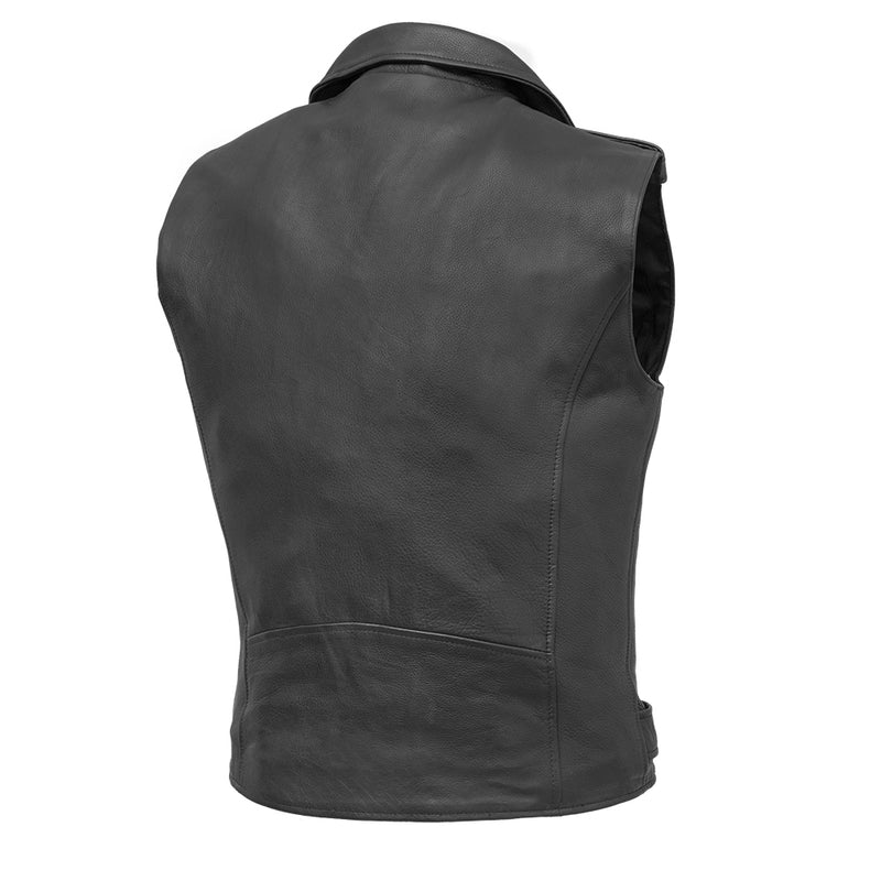 Rockin - Men's Motorcycle Leather Vest Men's Leather Vest First Manufacturing Company   