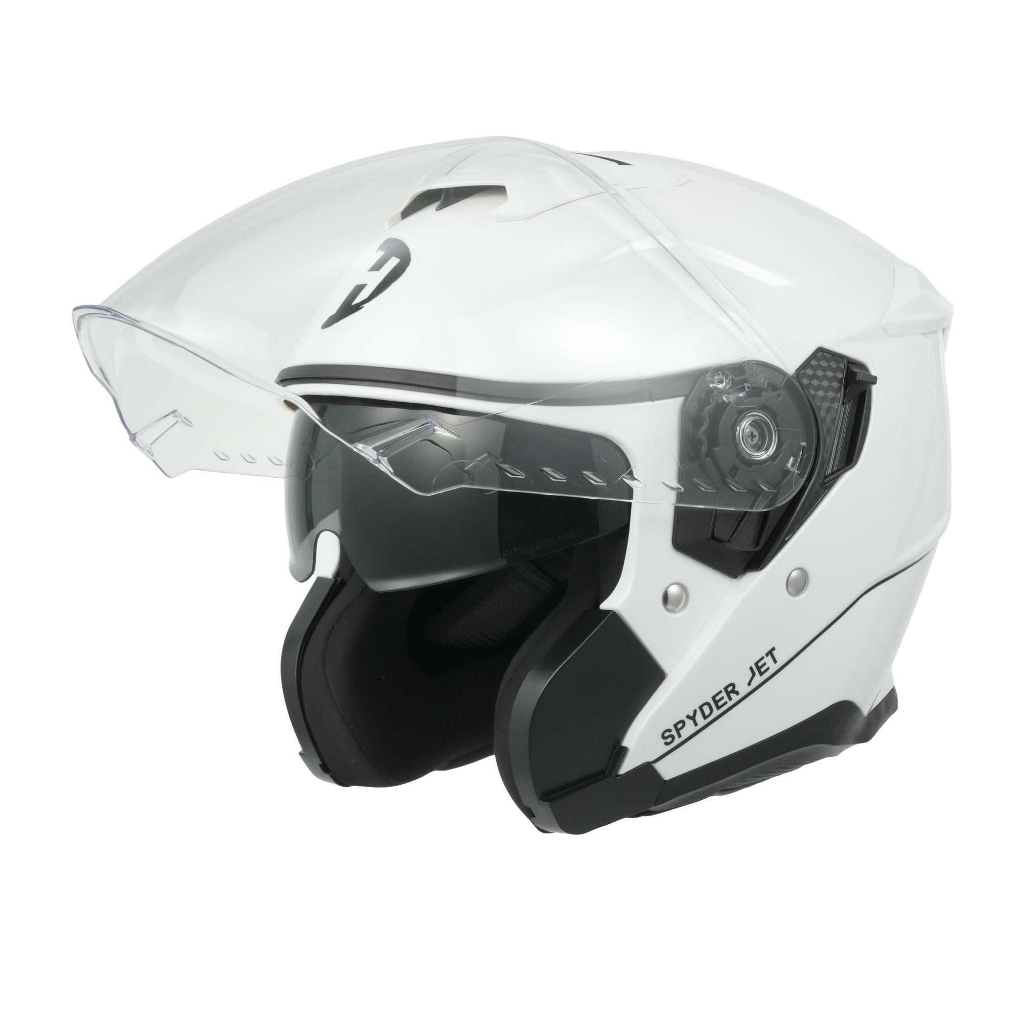D.O.T. & ECE Daytona Spyder Jet- Hi-Gloss White JET Daytona Helmets