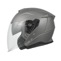 D.O.T. & ECE Daytona Spyder Jet- Gun Metal Grey Dull Metallic JET Daytona Helmets