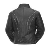 Scarlett Star Motorcycle Leather Jacket Women's Leather Jacket First Manufacturing Company   