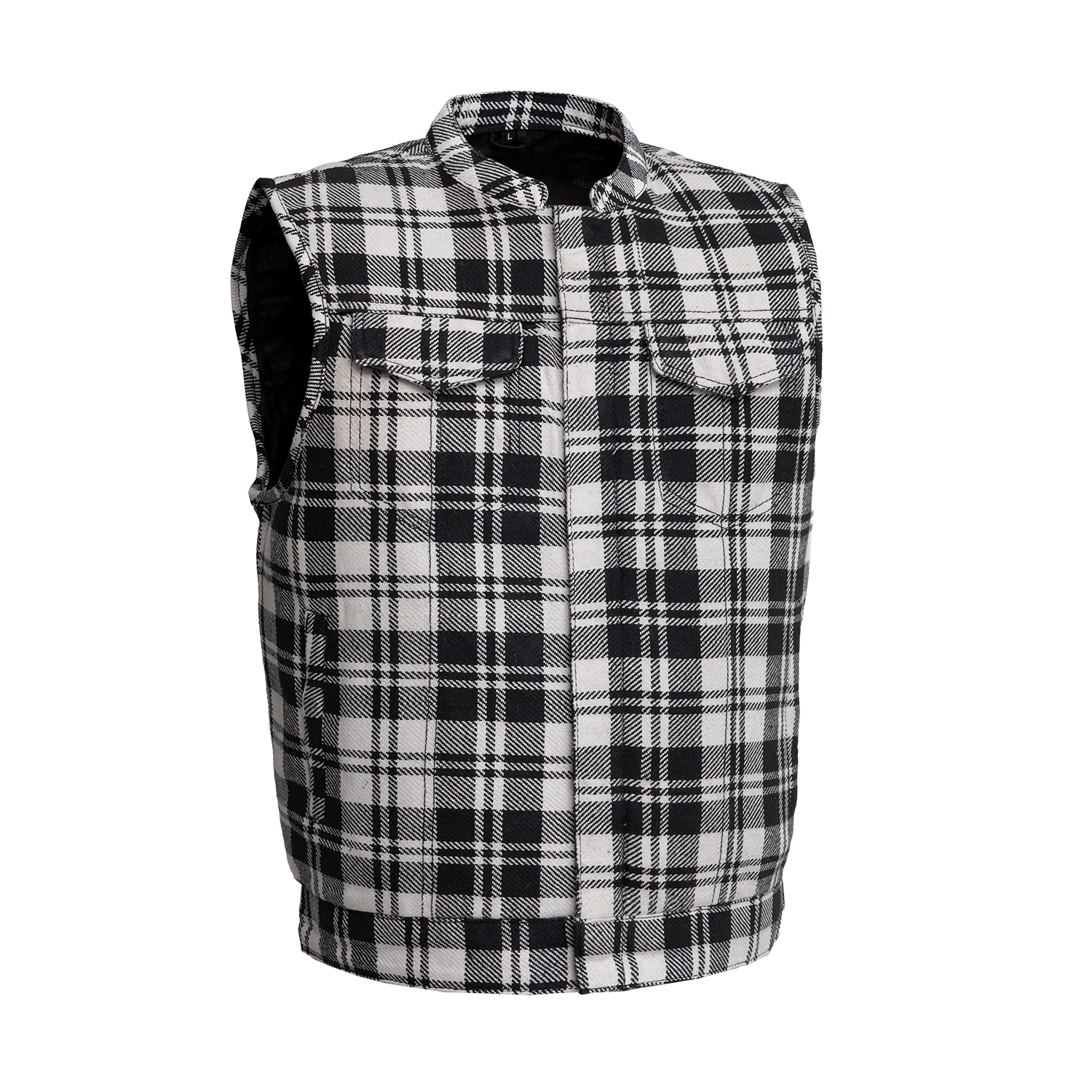 Sharp Shooter Moto Men's Canvas Vest - Recycled Men's Canvas Vests First Manufacturing Company