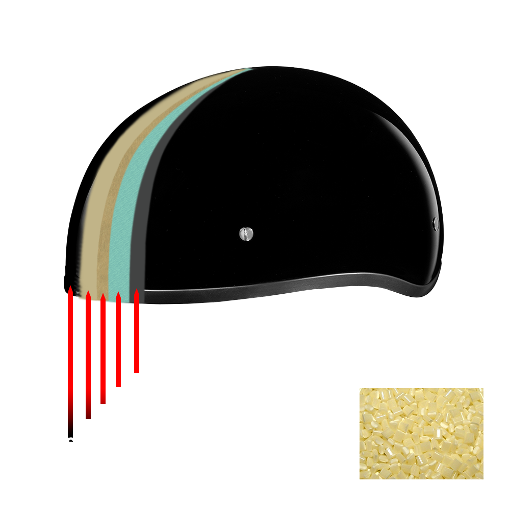 DOT Approved Daytona Motorcycle Half Face Helmet - Skull Cap Graphics for Men & Women, Scooters, ATVs, UTVs & Choppers - W/ Butterfly DAYTONA SKULL CAP - GRAPHICS Daytona Helmets