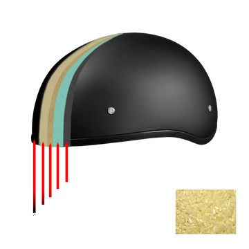 DOT Approved Daytona Motorcycle Half Face Helmet