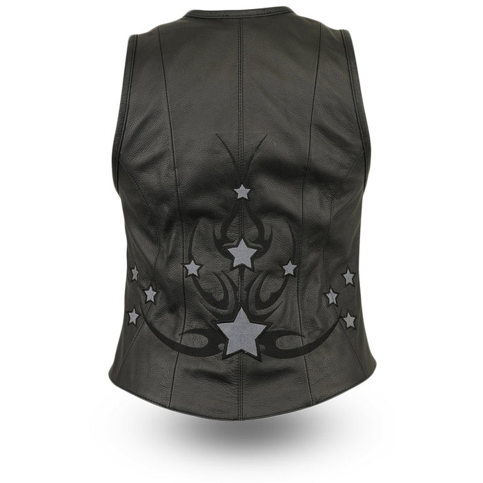 Stardom Motorcycle Leather Vest (ONLY IN XS) Women's Leather Vest First Manufacturing Company   