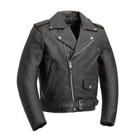 Superstar Men's Motorcycle Leather Jacket Men's MC Jacket First Manufacturing Company XXS Black 