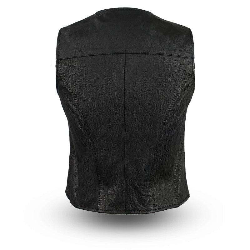 Sweet Sienna - Women's Motorcycle Western Style Leather Vest – First ...