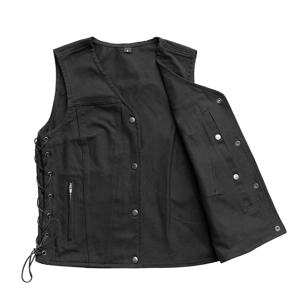 Tiff Women's Motorcycle Twill Vest – First MFG Co – First Manufacturing ...