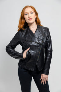 Trish Womens Leather Jacket Black Women's Leather Jacket Whet Blu NYC   
