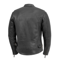 Turbine Men's Motorcycle Perforated Leather Jacket Men's Leather Jacket First Manufacturing Company   