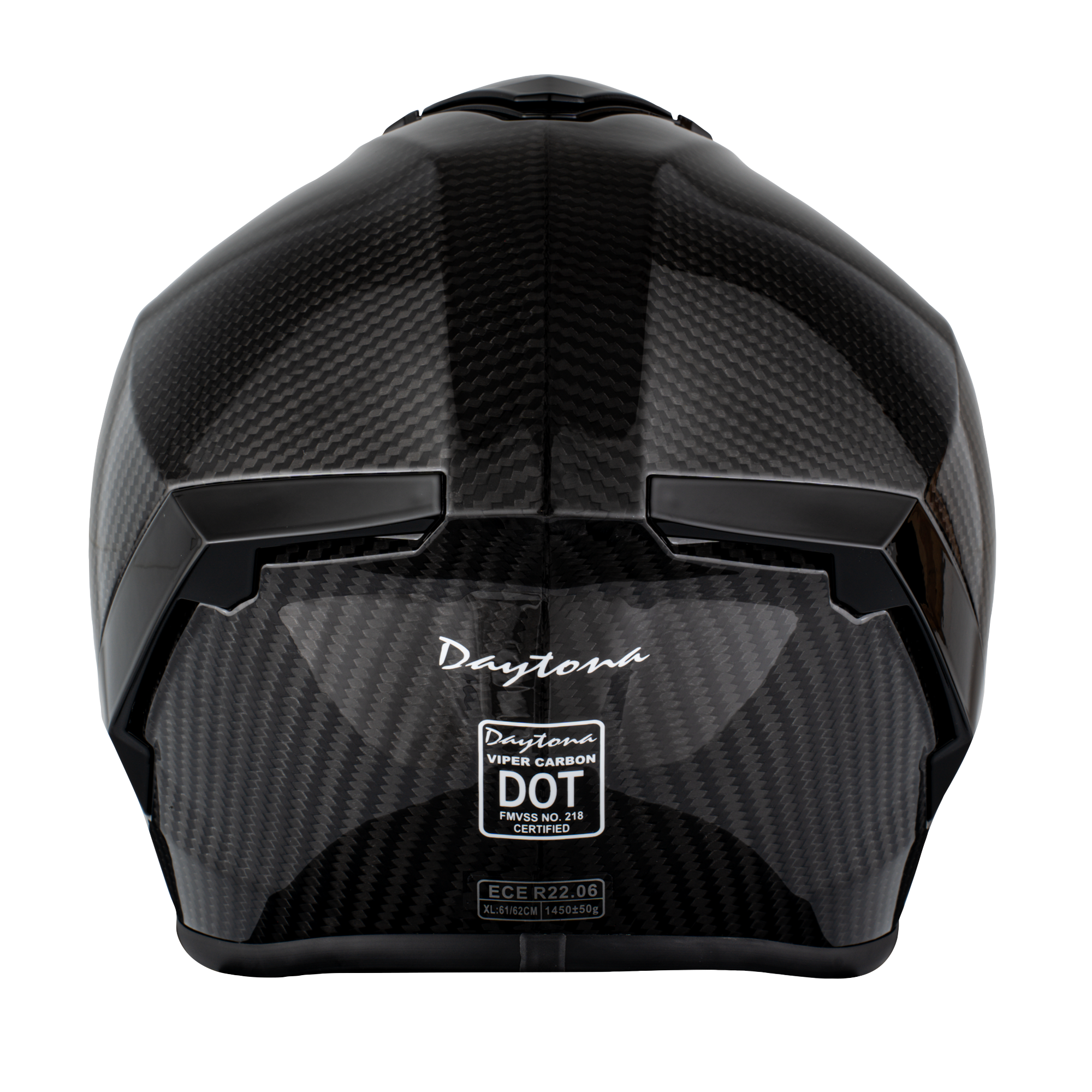 D.O.T. & ECE Daytona Viper- Grey Carbon Fiber VIPER Daytona Helmets