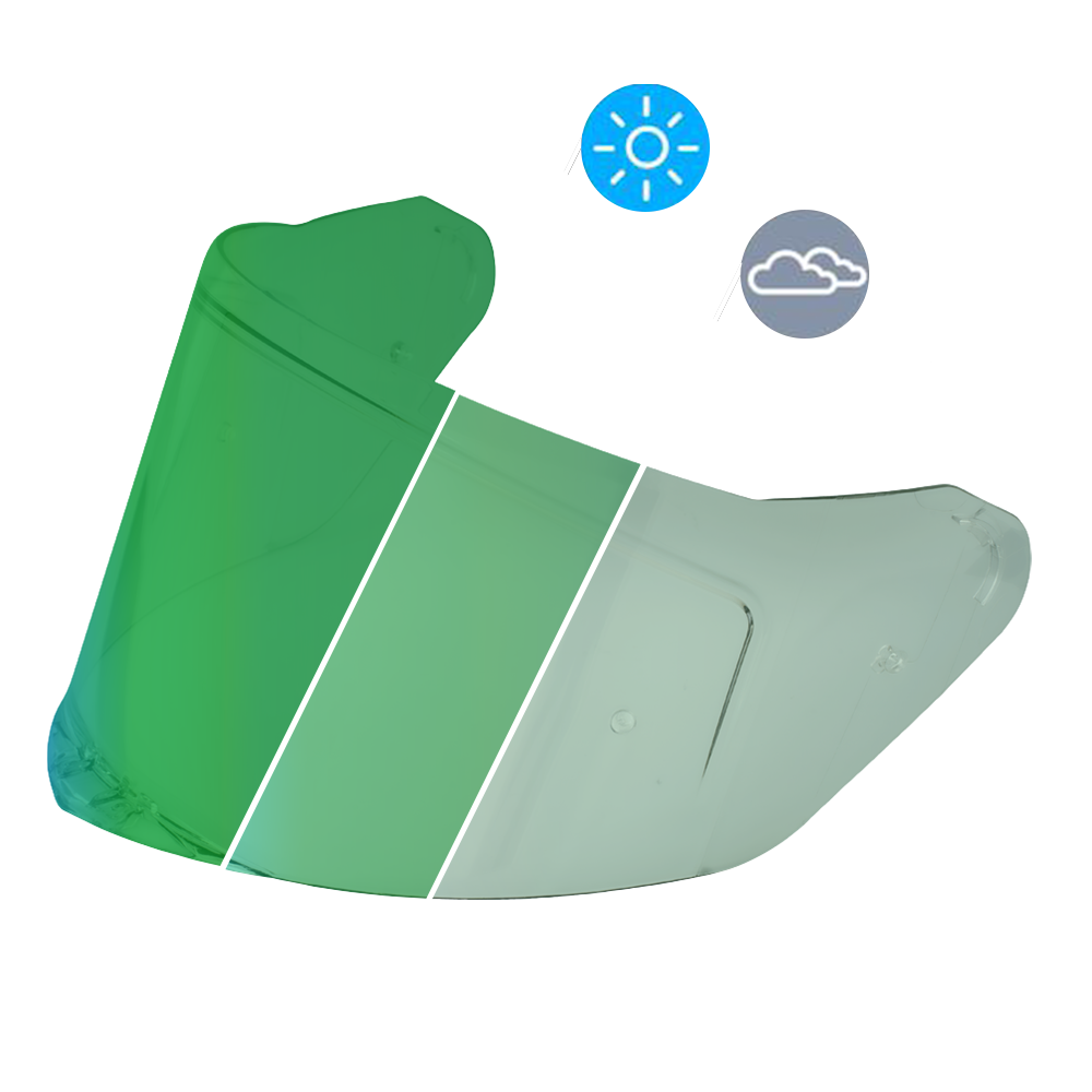 Viper Shield Outer- Photochromic Green VIPER SHIELDS Daytona Helmets