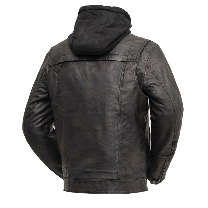 Vendetta Men's Motorcycle Leather Jacket Men's Leather Jacket First Manufacturing Company   