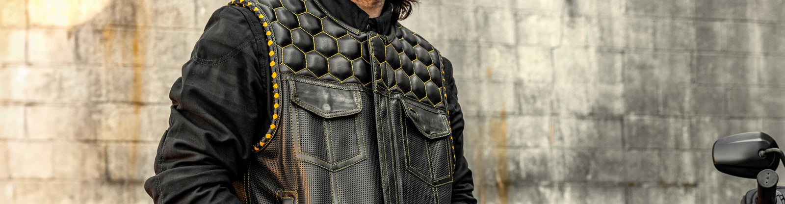 Men's Leather Motorcycle Vests