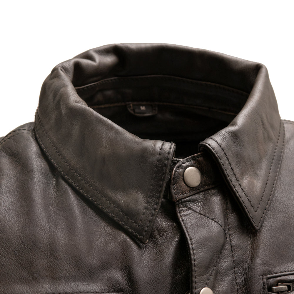 Villain Mens Motorcycle Leather Jacket – First Manufacturing – First ...