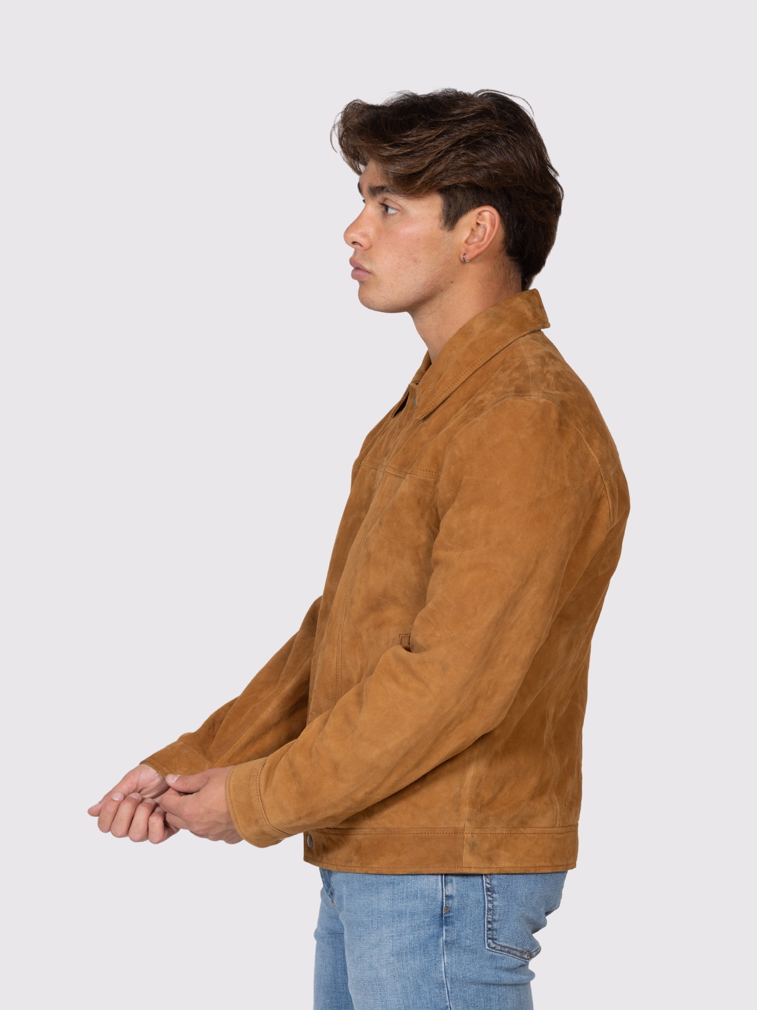 JACOB - Men's Suede Lifestyle Leather Jacket Men's Fashion Jacket FMCo   