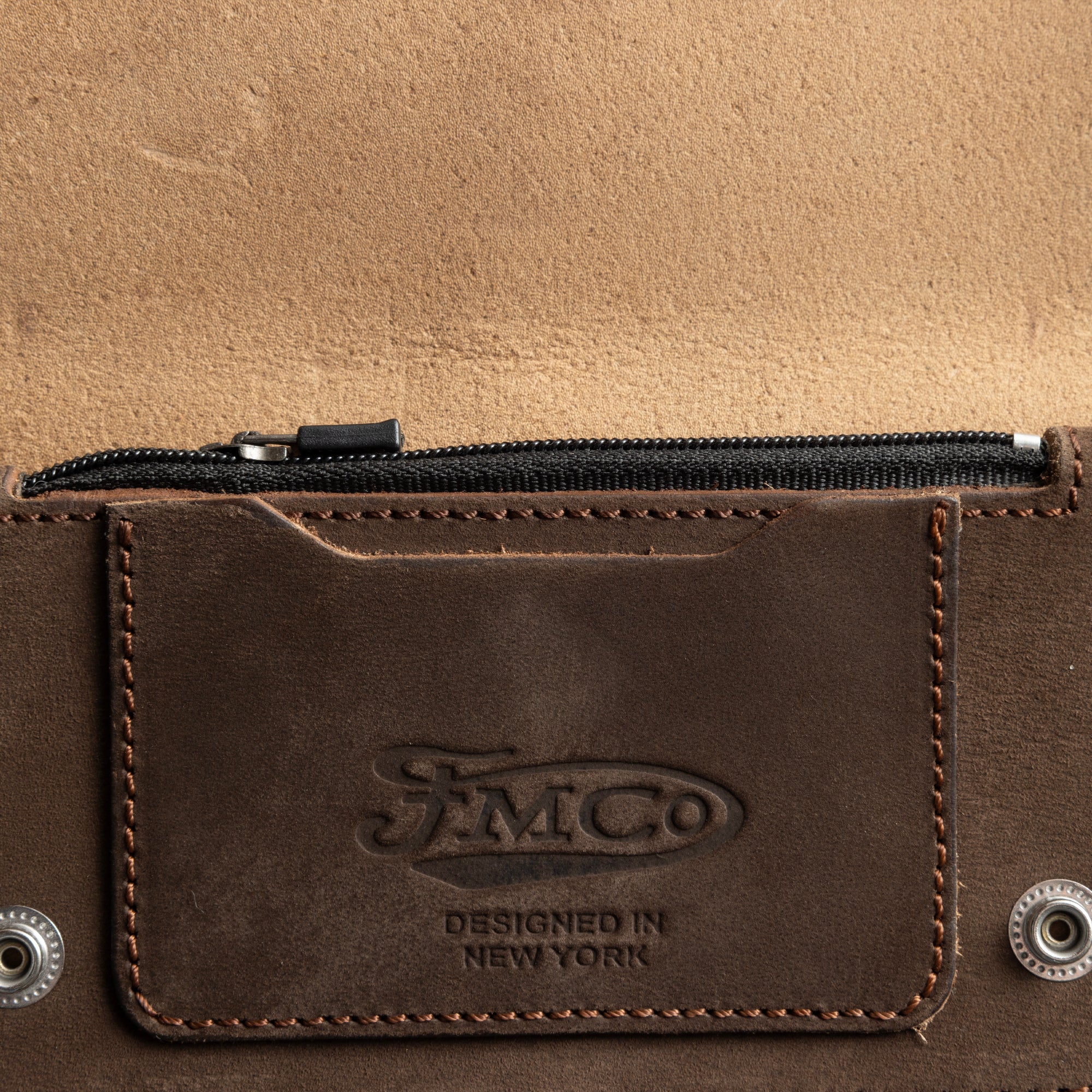 SMALL TRUCKER - Vegetable Tanned Leather Wallet  First Manufacturing Company   