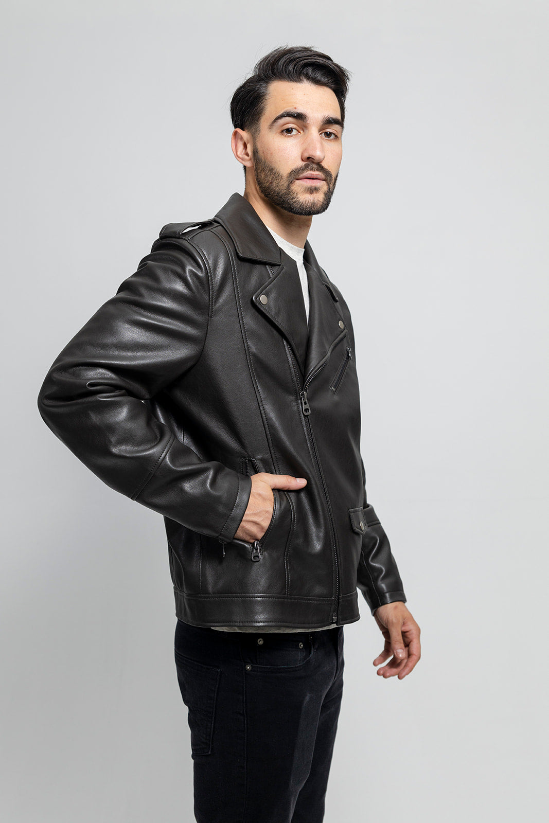 Nash Vegan Faux Leather Jacket Men's Vegan Faux Leather jacket FMCo   