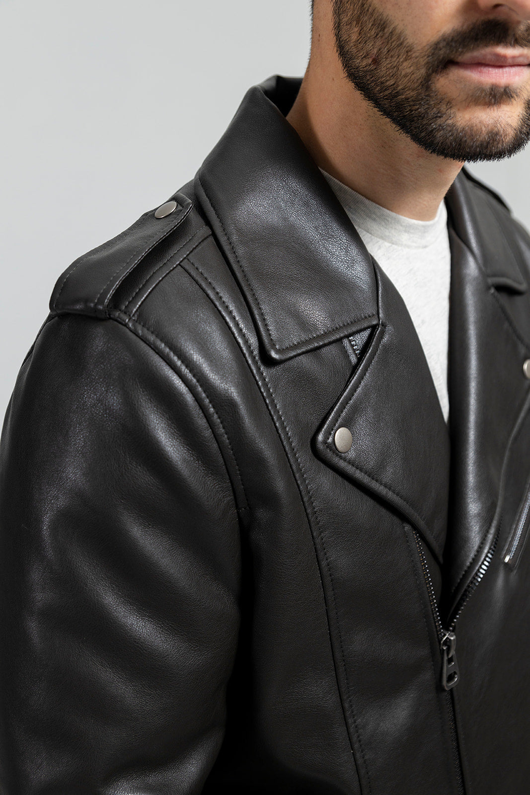 Nash Vegan Faux Leather Jacket Men's Vegan Faux Leather jacket FMCo   