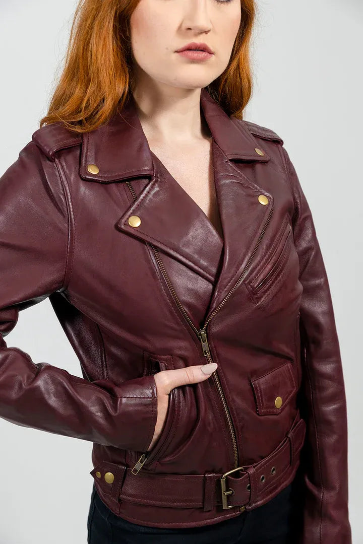 Rebel Fashion Leather Jacket Women's Leather Jacket FMCo   