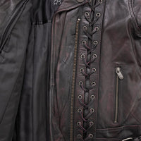 Wildside Motorcycle Leather Jacket Women's Leather Jacket First Manufacturing Company   