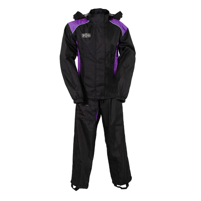 Women's Motorcycle Rain Suit Black/Purple Rain Suit First Manufacturing Company XS Purple 