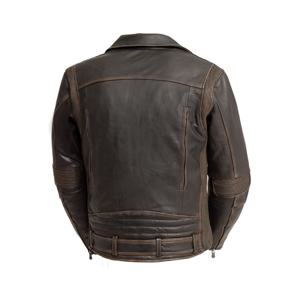 Schott Waxed Natural Pebbled Cowhide Cafe Leather Jacket - Brown | Leather  Jackets | Huckberry