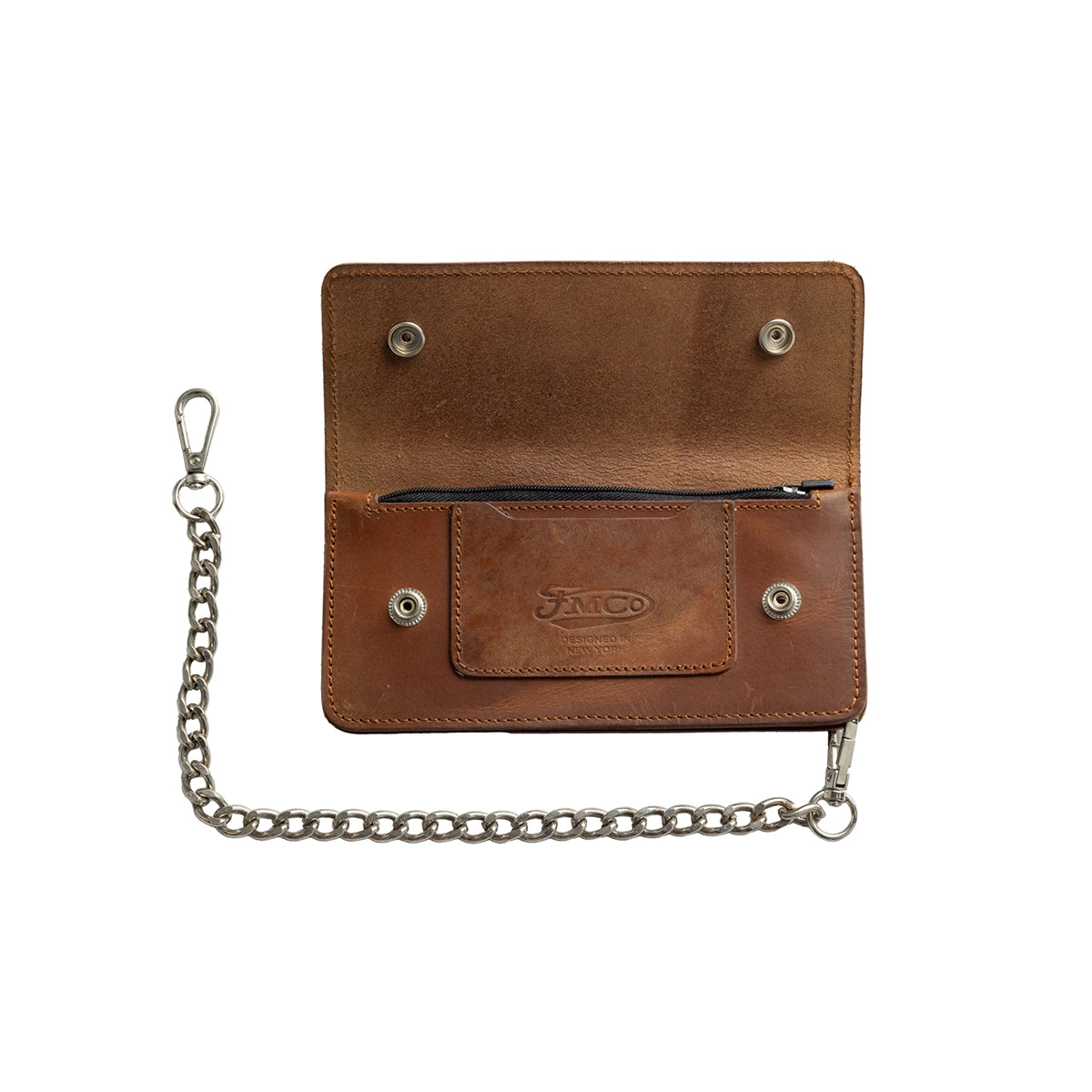 LARGE TRUCKER - Vegetable Tanned Leather Wallet Leather Wallet First Manufacturing Company