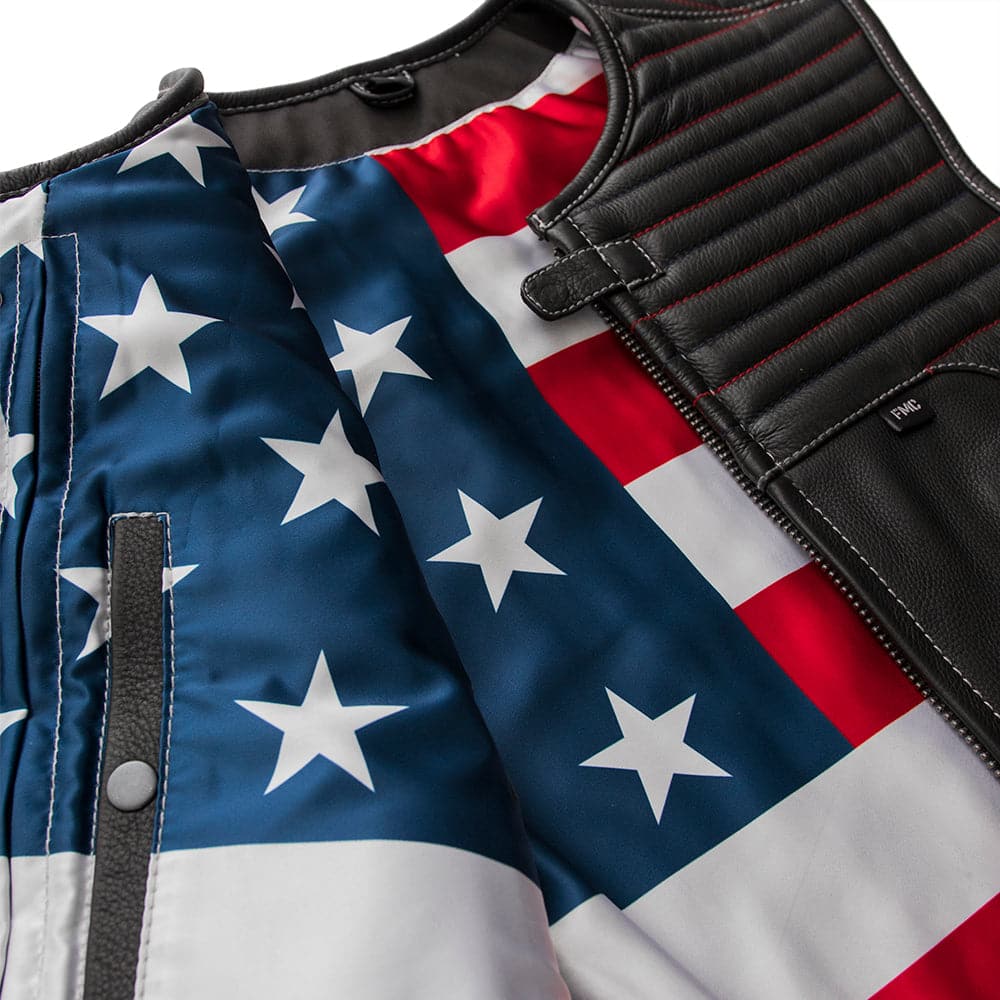 Anthem Men's Swat Style Leather Motorcycle Vest - Limited Edition Factory Customs Vests