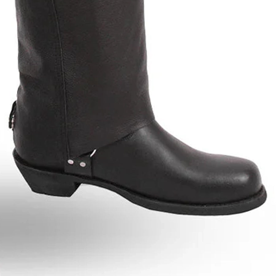 Biker Heaven Freeman Arts Black Leather Chaps - Small Hayden Black Leather Half Chaps – Grewal Equestrian main image 3