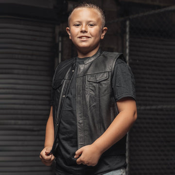 Bad Boy- Kid's Leather Vest – First Manufacturing Company
