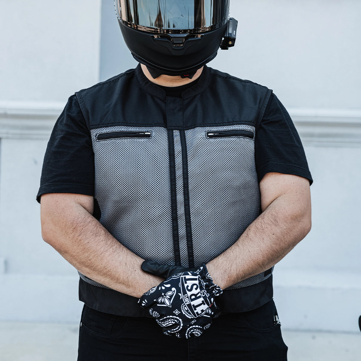 Lowrider Moto Mesh Men's Motorcycle Vest Men's Moto Mesh Vest First Manufacturing Company