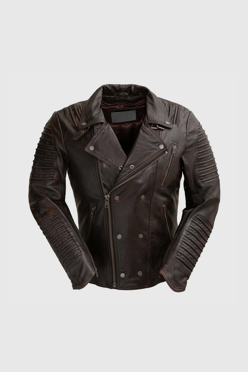 Brooklyn Mens Lambskin Leather Jacket Men's Motorcycle style Jacket FMCo   