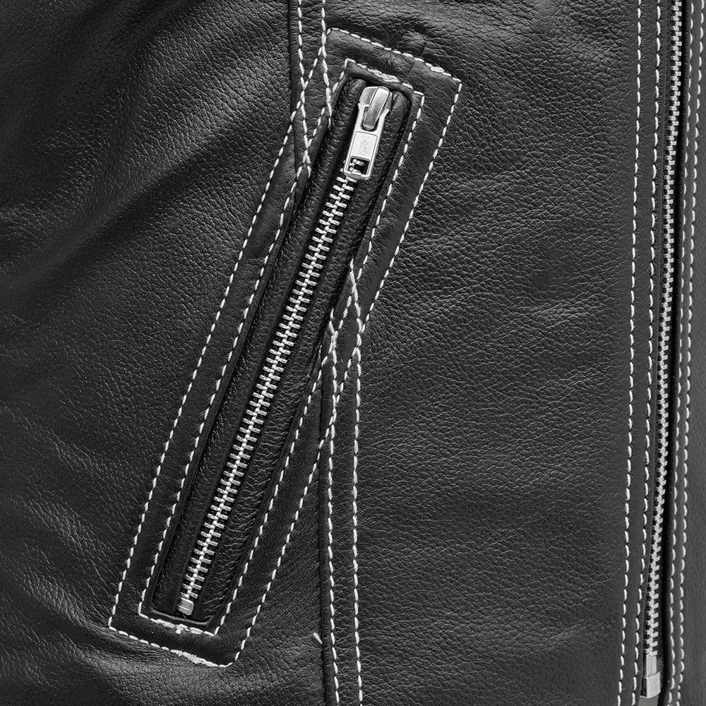 Cindy Women's Motorcycle Leather Vest - First MFG Co