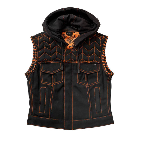 Cross Fox - Women's Club Style Motorcycle Canvas Vest - Limited Edition Factory Customs Vests XS