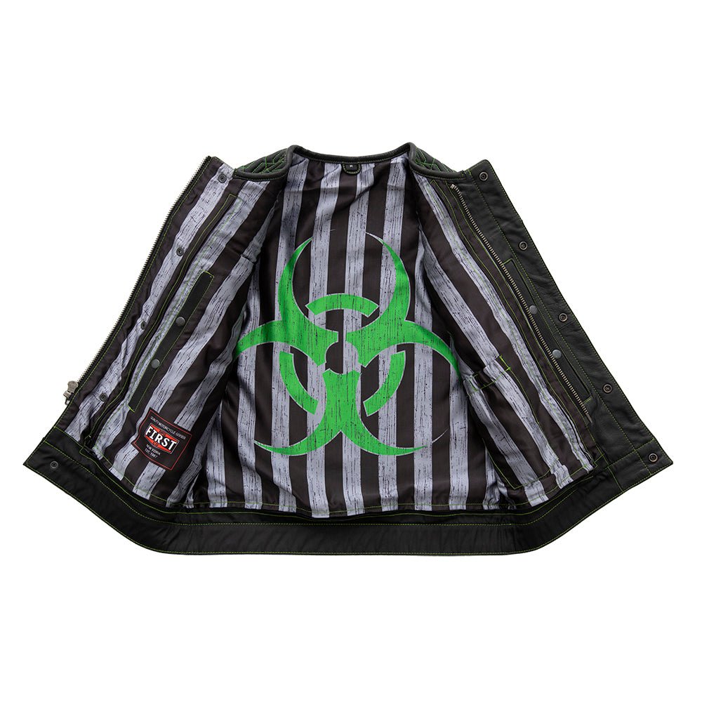 quui felt leather vest ベスト crysis-mens-leather-motorcycle