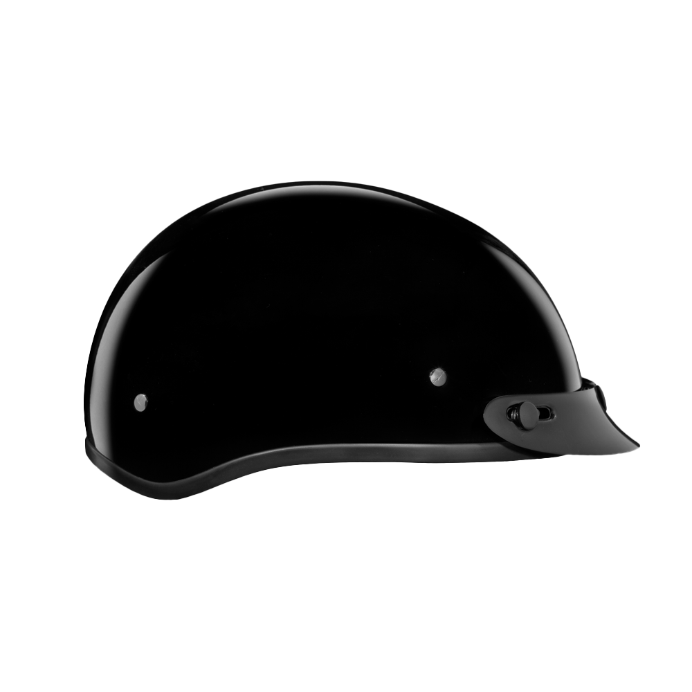 DOT Approved Daytona Skull Cap Half Shell Motorcycle Helmet - Beanie Style for Motorcycles, Cruisers, Scooters, and Mopeds - Hi-Gloss Black DAYTONA SKULL CAP Daytona Helmets