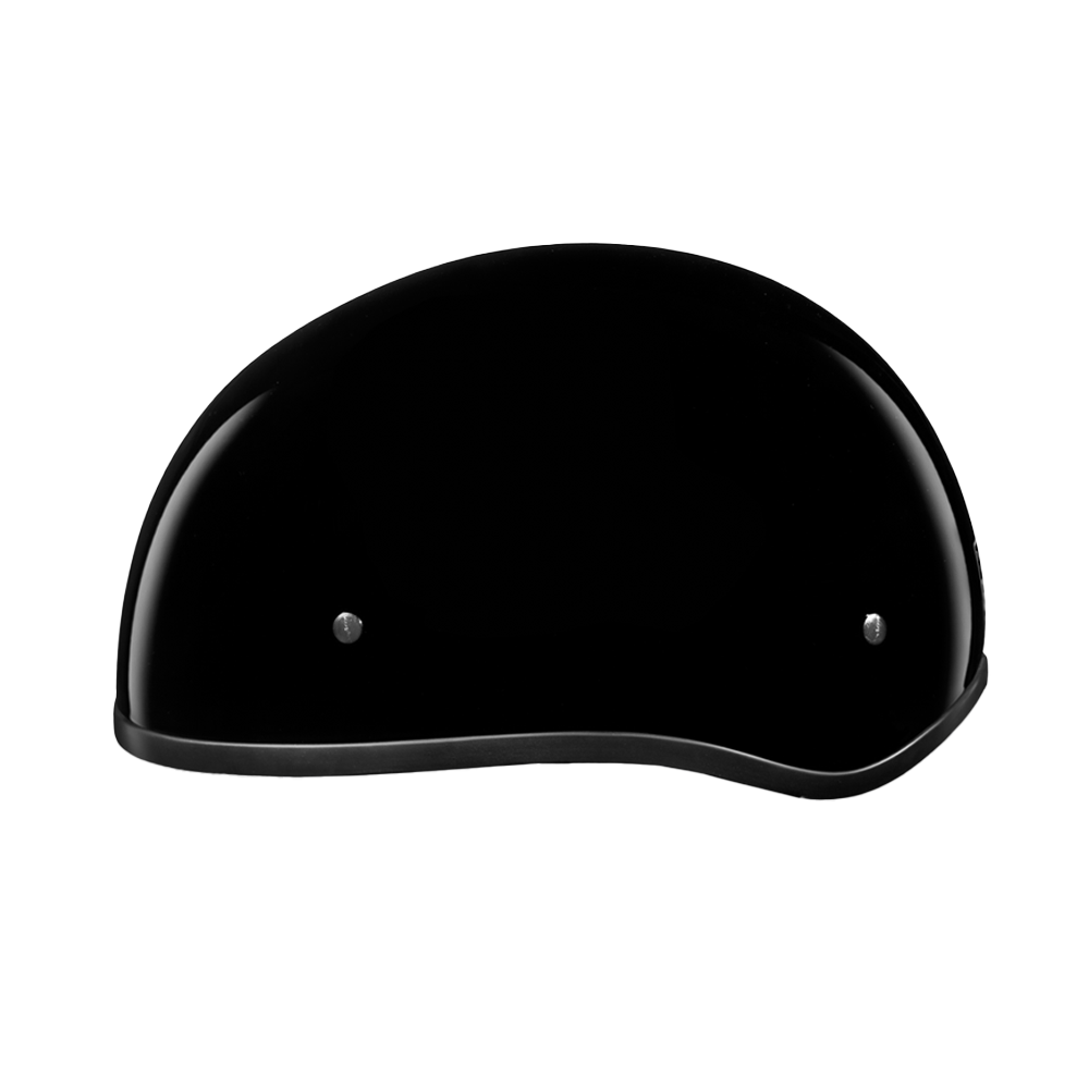 DOT Approved Daytona Skull Cap Half Shell Motorcycle Helmet - Beanie Style for Motorcycles, Cruisers, Scooters, and Mopeds W/O Visor- Hi-Gloss Black DAYTONA SKULL CAP Daytona Helmets