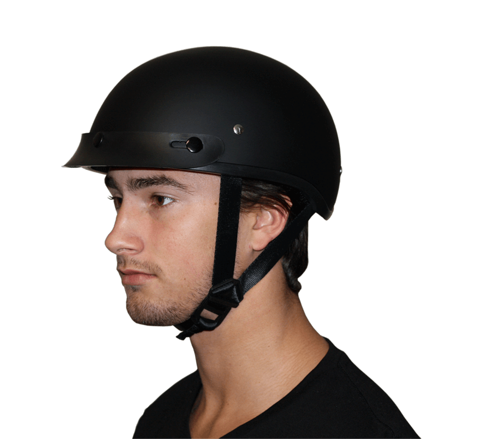 DOT Approved Daytona Motorcycle Half Face Helmet - Skull Cap Graphics for Men & Women, Scooters, ATVs, UTVs & Choppers - W/ Thunder DAYTONA SKULL CAP - GRAPHICS Daytona Helmets