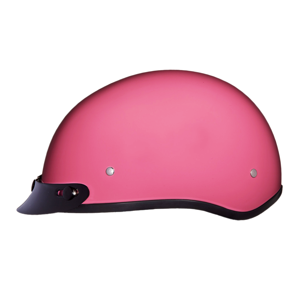 DOT Approved Daytona Skull Cap Half Shell Motorcycle Helmet - Beanie Style for Motorcycles, Cruisers, Scooters, and Mopeds - Hi-Gloss Pink DAYTONA SKULL CAP Daytona Helmets