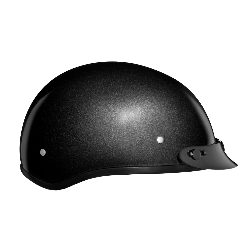 DOT Approved Daytona Skull Cap Half Shell Motorcycle Helmet - Beanie Style for Motorcycles, Cruisers, Scooters, and Mopeds - Gun Metal Grey Metallic DAYTONA SKULL CAP Daytona Helmets