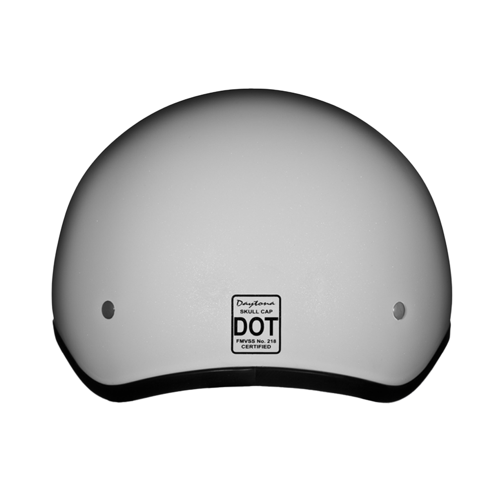 DOT Approved Daytona Skull Cap Half Shell Motorcycle Helmet - Beanie Style for Motorcycles, Cruisers, Scooters, and Mopeds - Pearl White DAYTONA SKULL CAP Daytona Helmets